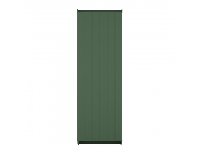 Estante alta com 2,20m para biblioteca na cor verde mais cera com duas portas de madeira / coleção biblioteca